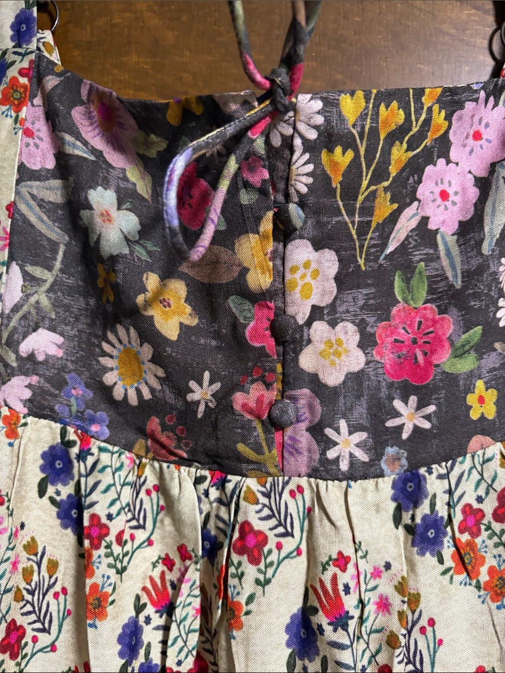 NWT Natural Life Floral Tiered Maxi Sundress in Cream size M - Picture 9 of 13